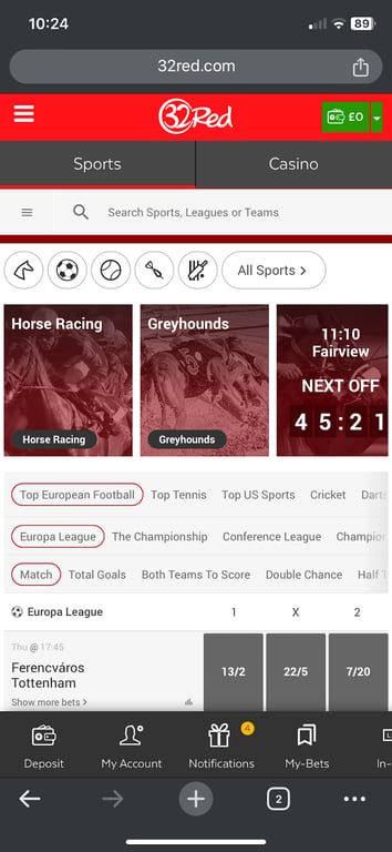 32red bookmaker review: Everything you need to know