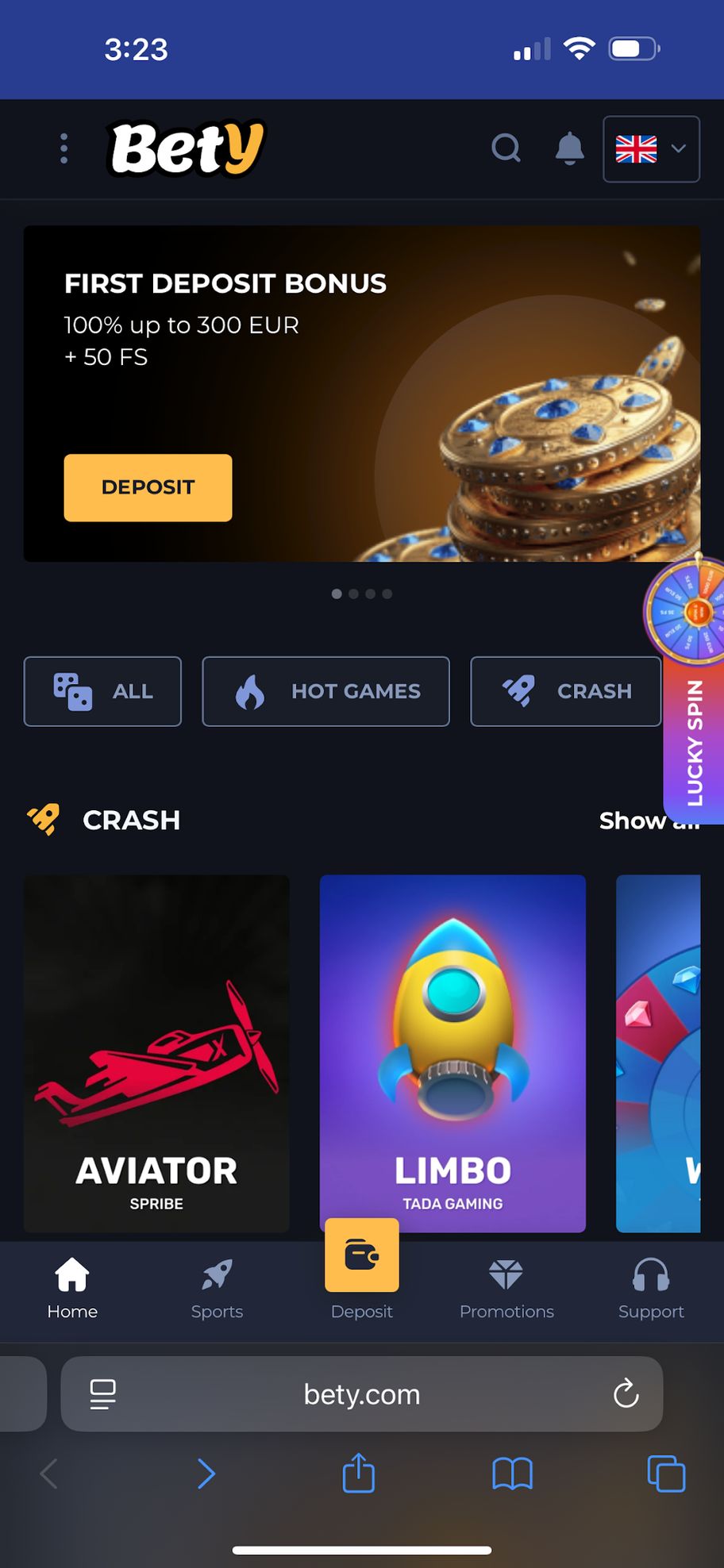 Bety Casino Review | UK Players Can Claim Up To 300 EUR + 50 Free spins