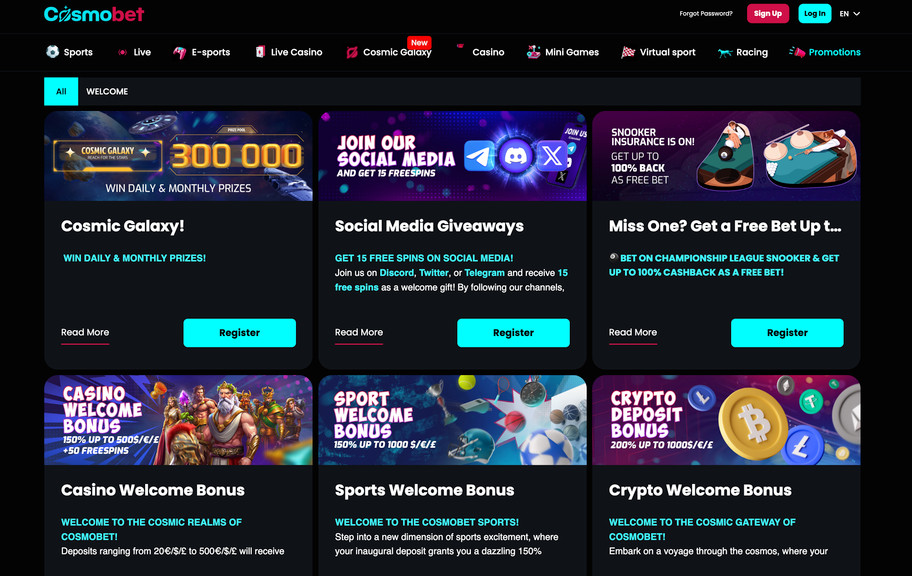 Cosmobet casino review 2025 | Claim your huge welcome package now