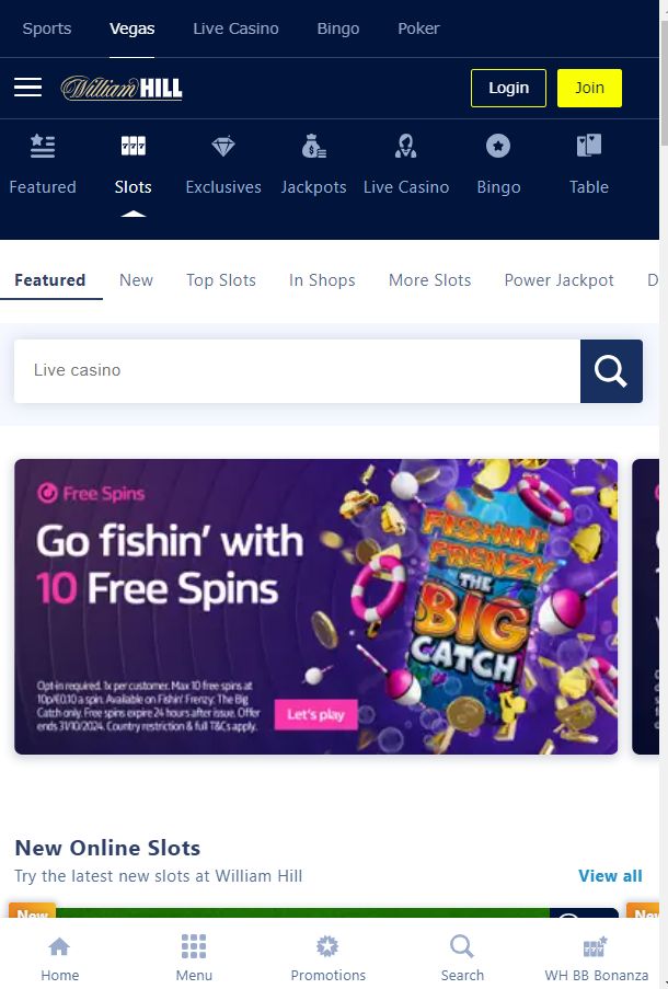 William Hill Vegas Casino Review 2025: Get £40 in Free Bets with a £10 Stake
