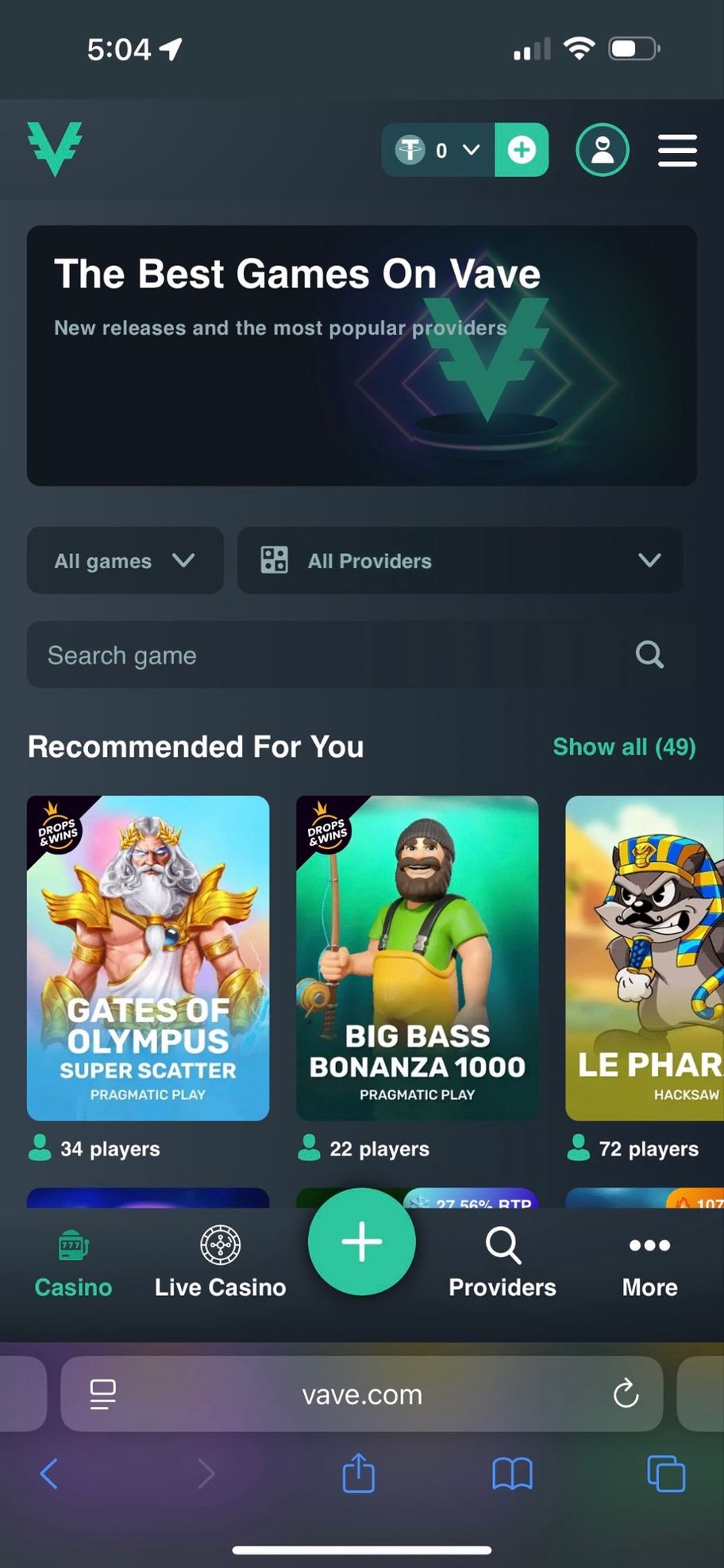 Vave Casino Review | New Players Can Receive up to 4 BTC + 100 Free Spins