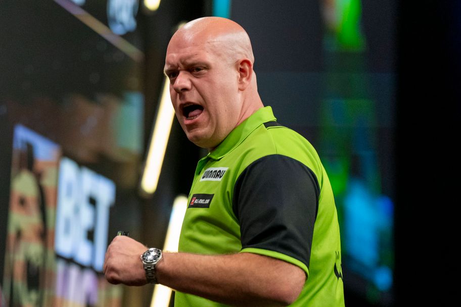 IMAGO Michael van Gerwen has a good chance of making the 2025 Premier League Darts playoffs