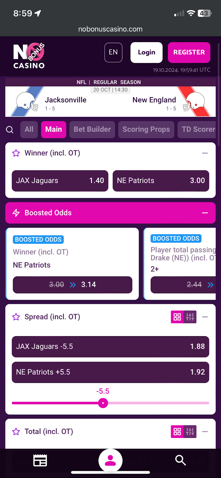 No Bonus Casino bookmaker review: Everything you need to know