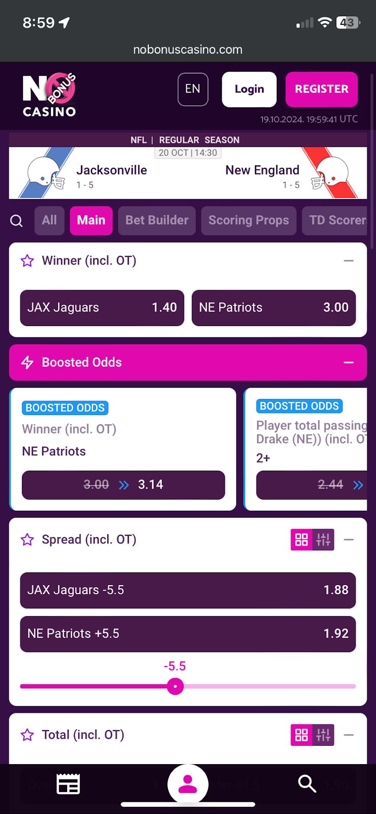 No Bonus Casino bookmaker review: Everything you need to know