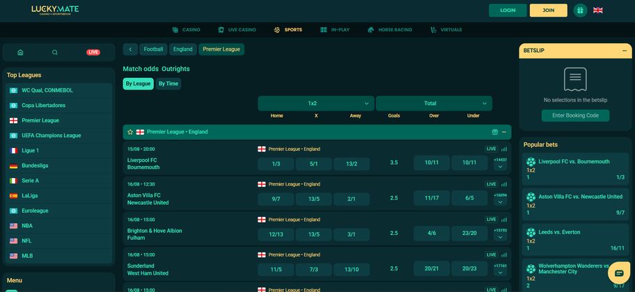 LuckyMate bookmaker review: Everything you need to know