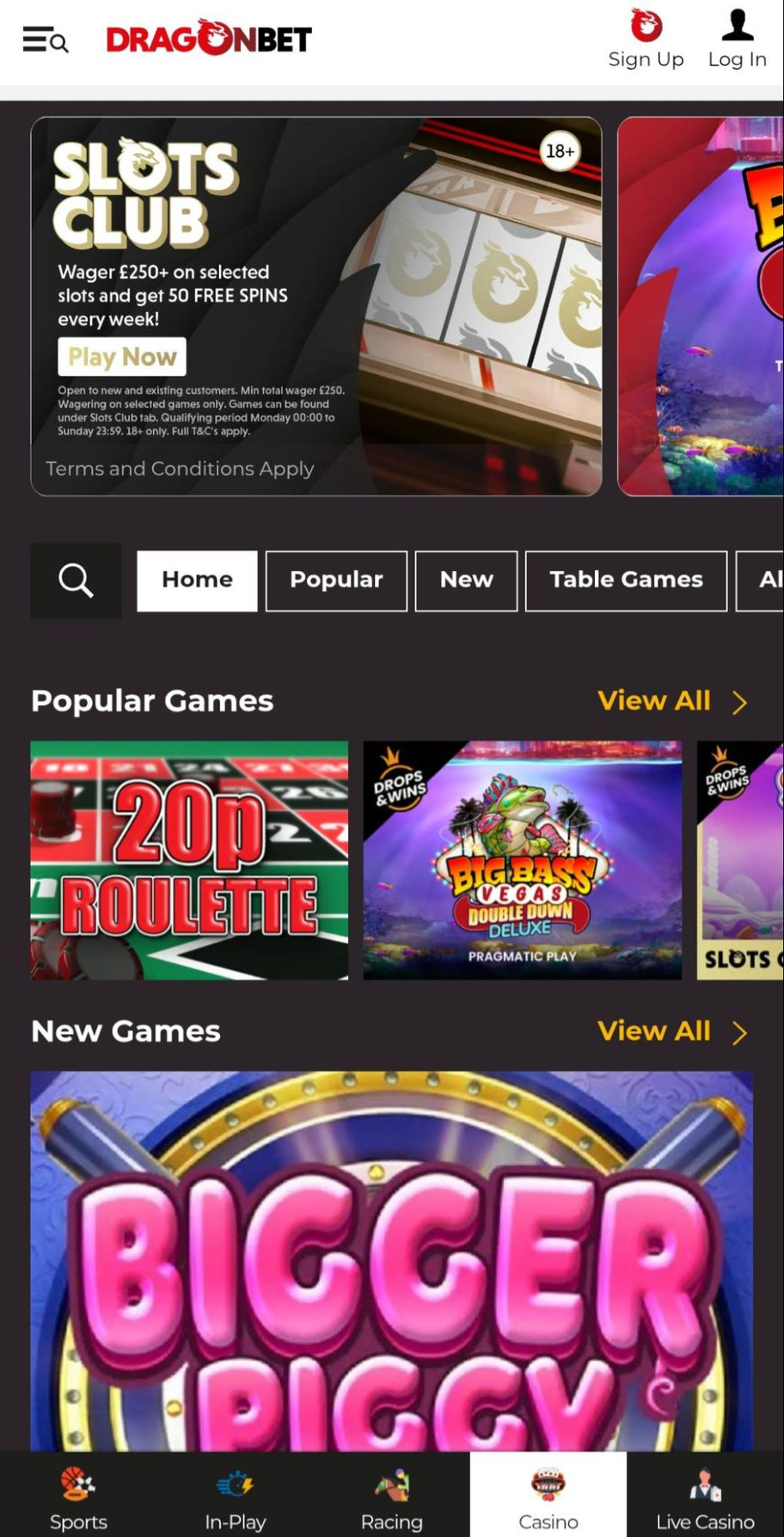 DragonBet casino review | Get 20 wager-free spins | FIRST