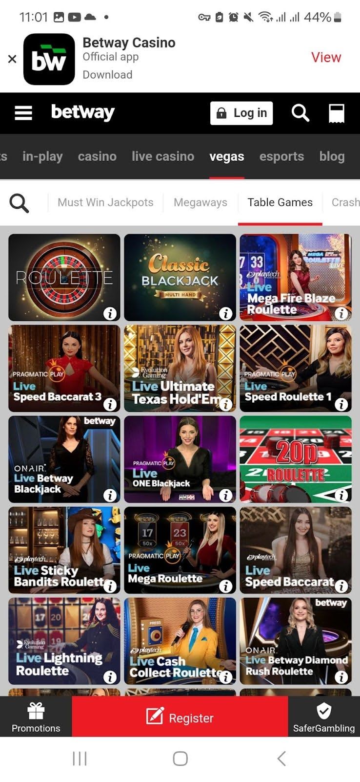 Betway Casino Review 2025: 100% Match Bonus up to £250