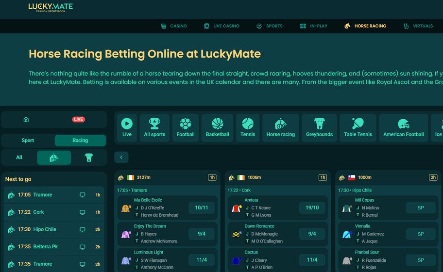 LuckyMate bookmaker review: Everything you need to know