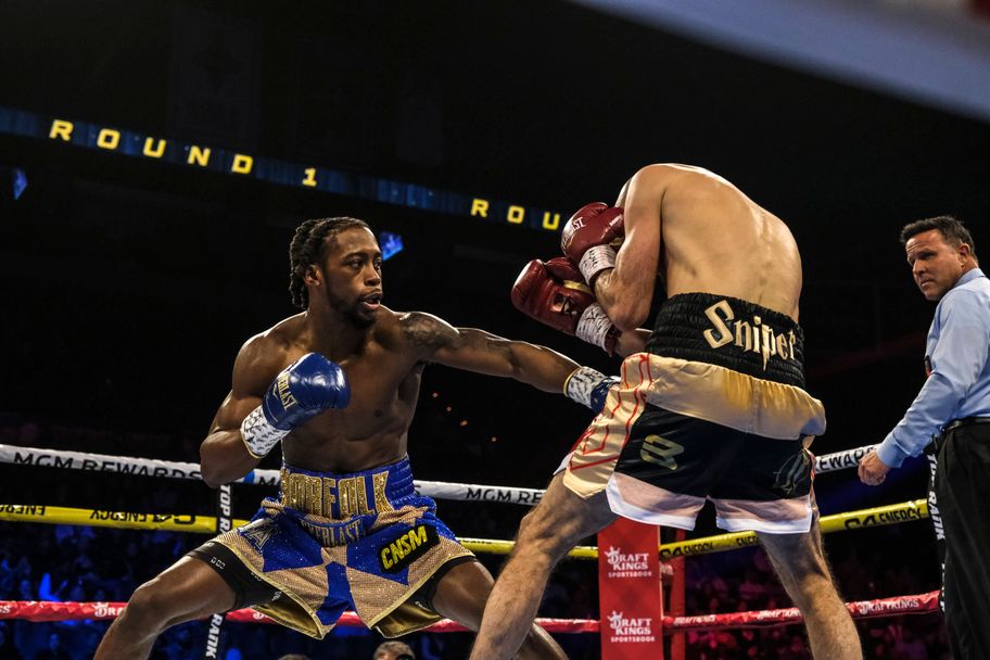 Imago Keyshawn Davis in action against Jose Pedraza back in 2024. Can he defeat Denys Berinchyk and become the WBO lightweight champ?