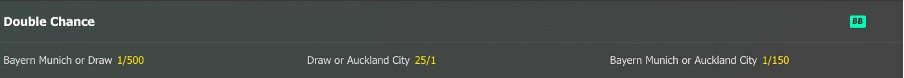 What does double chance mean in betting?