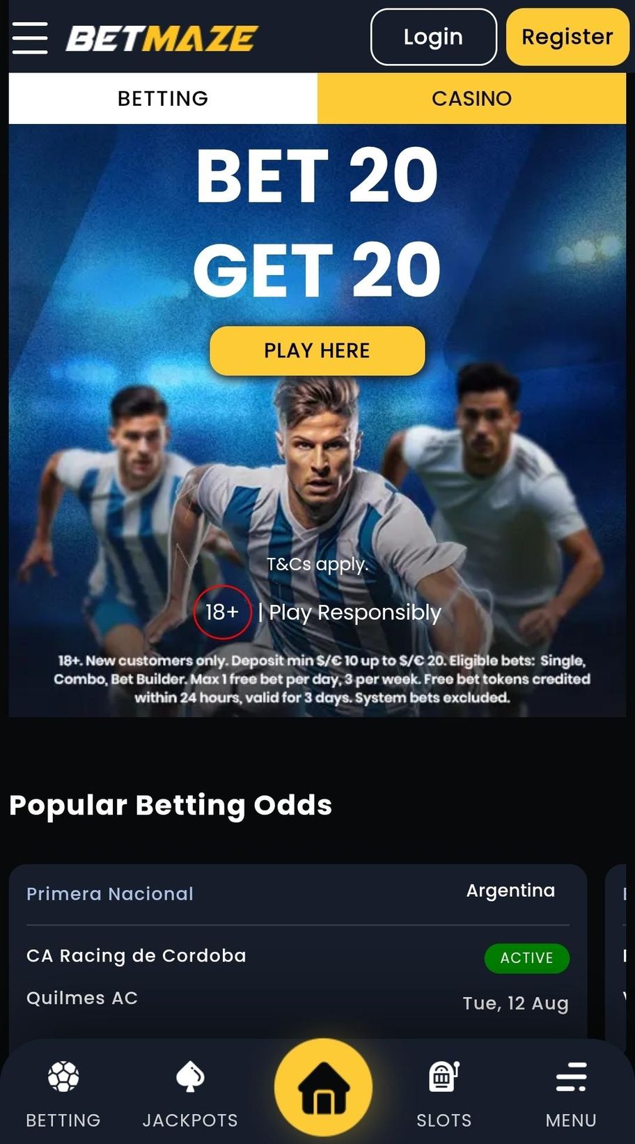 Betmaze Casino review | 100% deposit match up to £100 