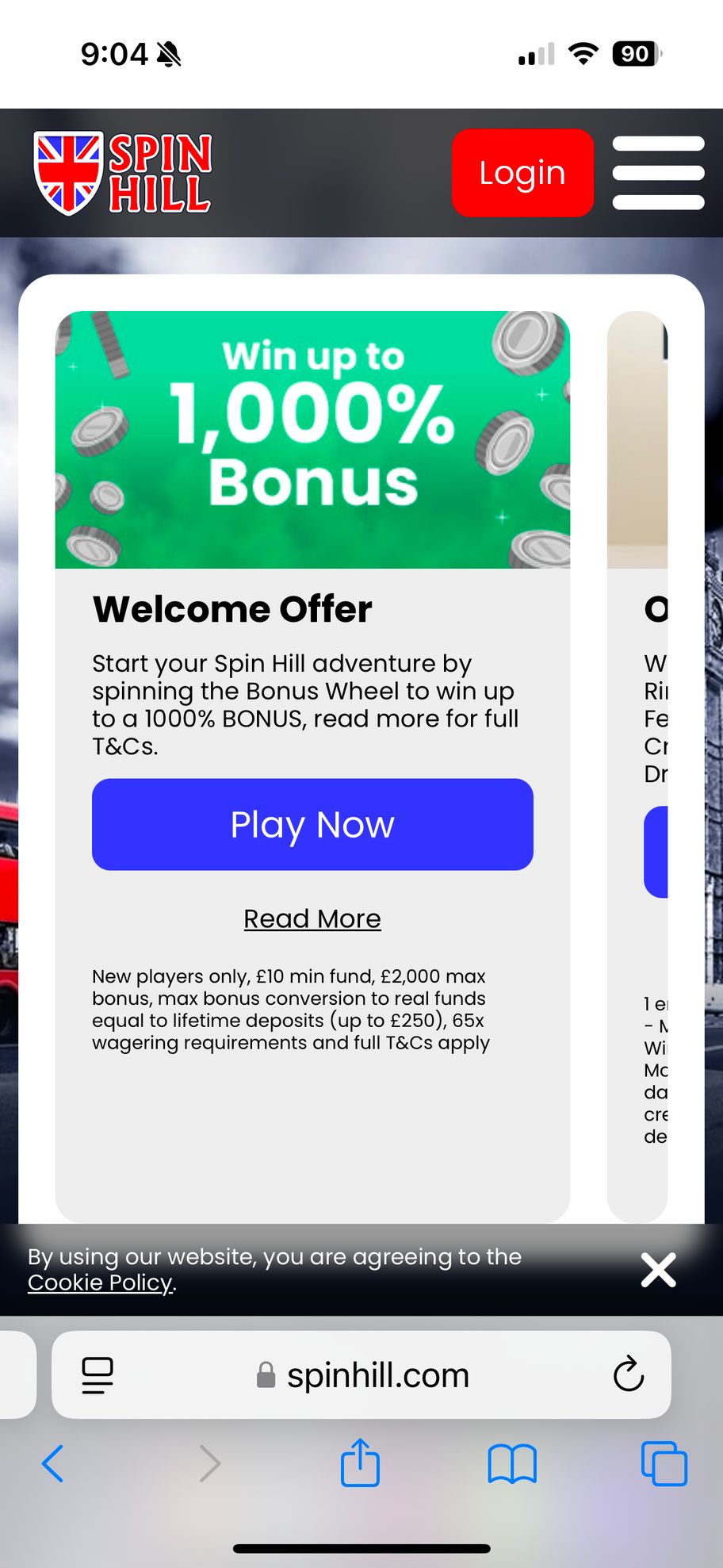 Spin Hill Casino: Get Exclusive FIRST.com Bonus Of 50-500 Free Spins