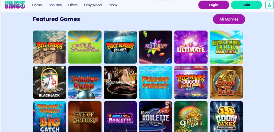 Free Spirit Bingo review | Win up to £6000 bonus | FIRST