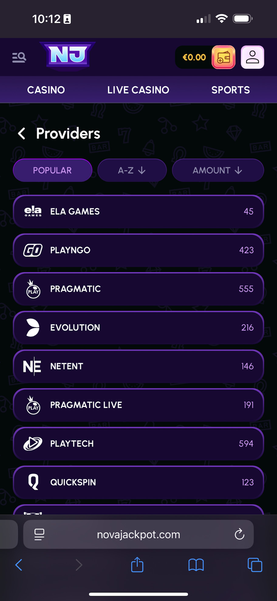 NovaJackpot Casino review | £2500 & 250 free spins | FIRST