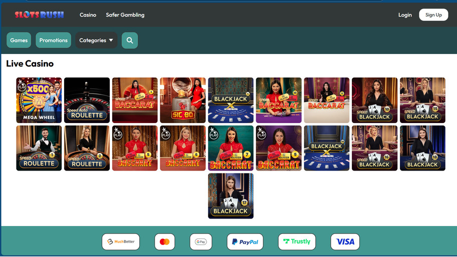 Slots Rush casino review | Deposit £10 or more for a 100% bonus match up to £100 | FIRST
