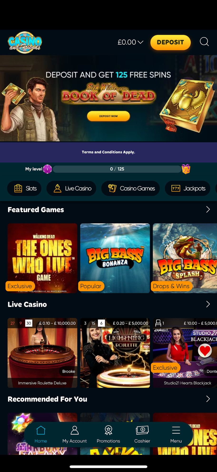 Casino and Friends review | 125 free spins bonus | FIRST