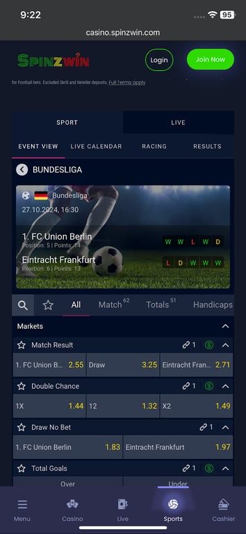Spinzwin Bet bookmaker review: Everything you need to know