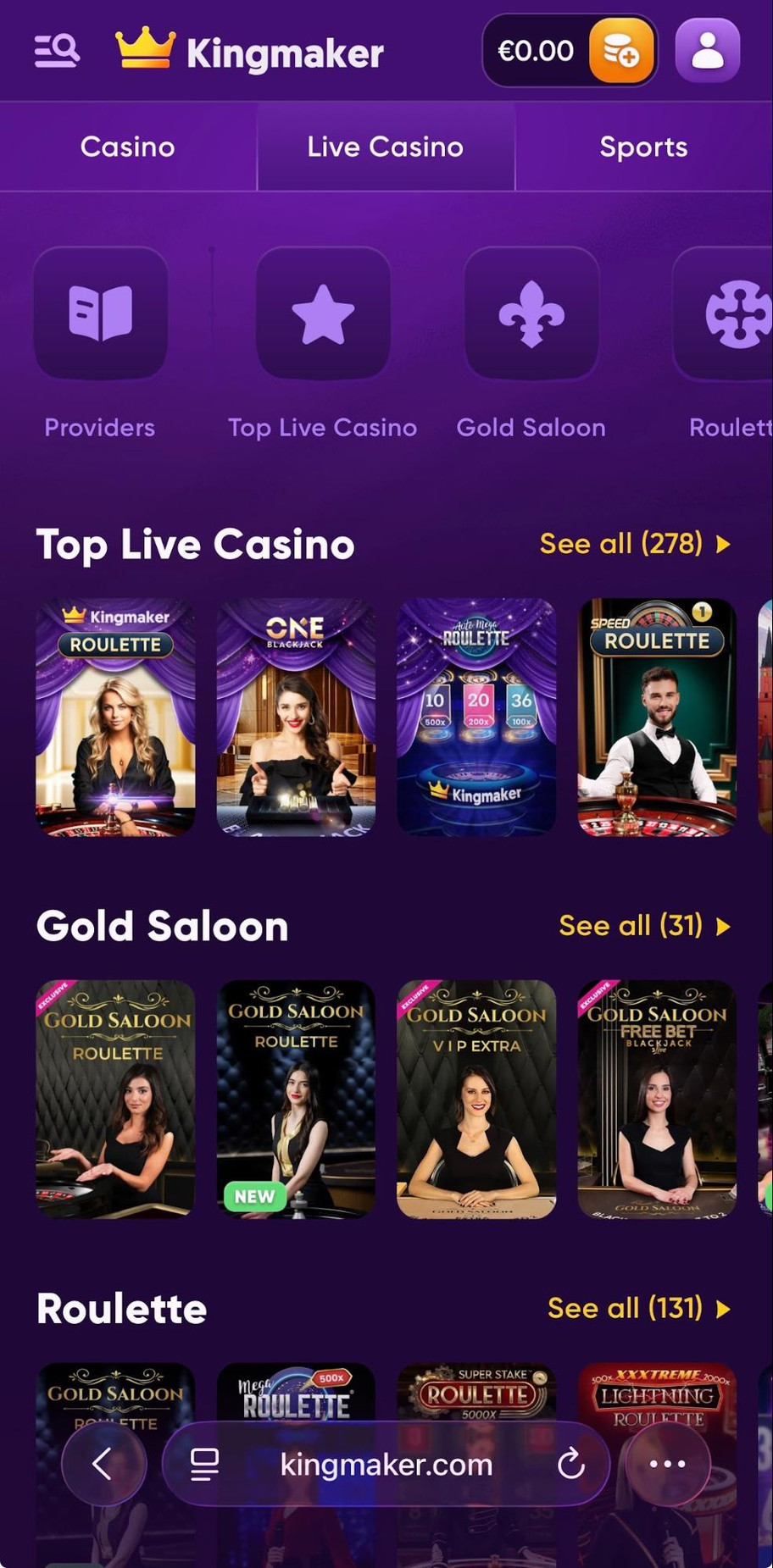 Kingmaker Casino review | £500 + 50 prize wheel spins for new players | FIRST