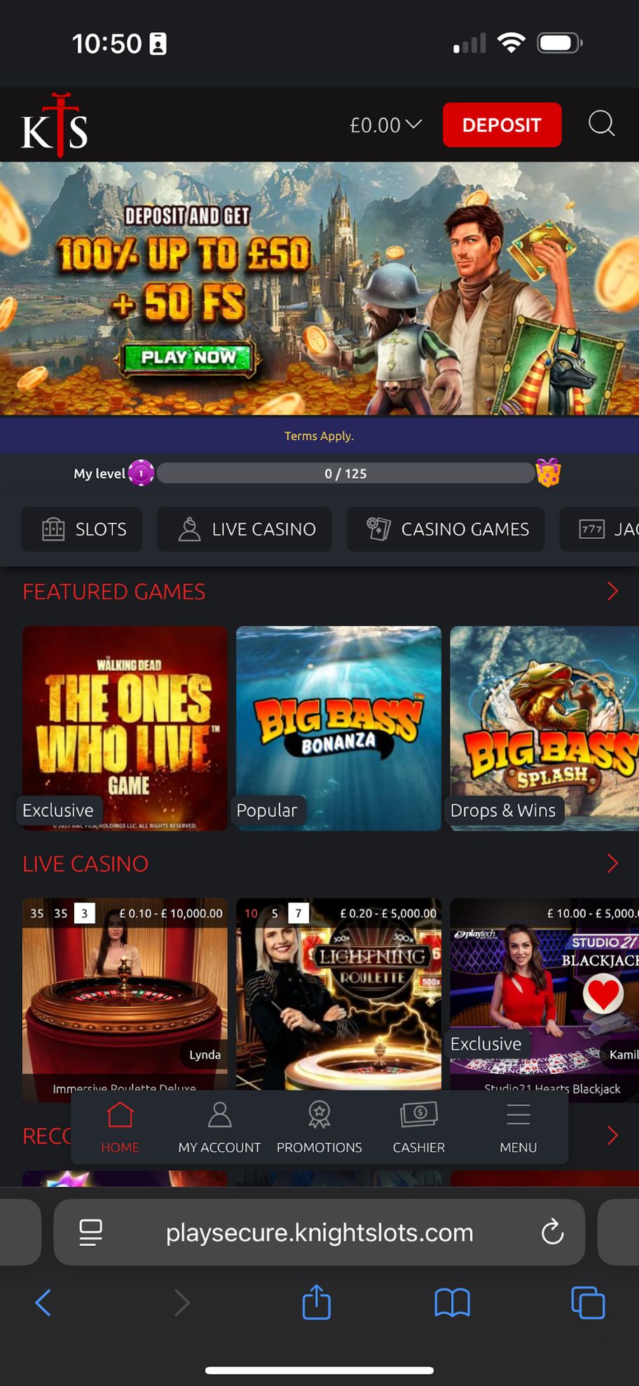 Knightslots casino review | £50 & 50 free spins bonus | FIRST