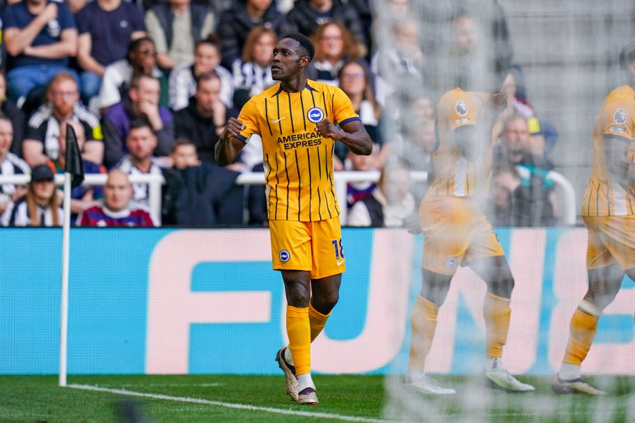 IMAGO Brighton forward Danny Welbeck celebrating a goal against Newcastle in October