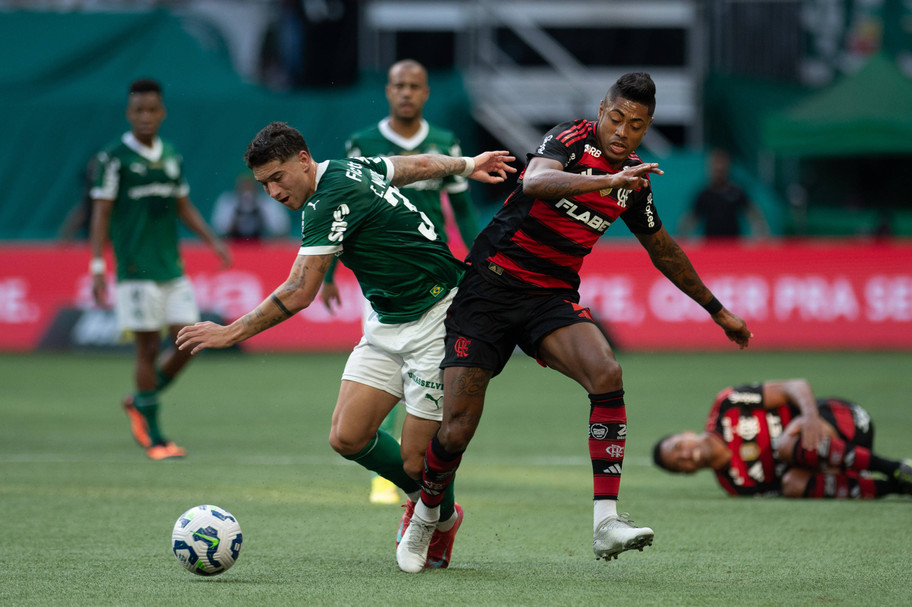 IMAGO&nbsp;Palmeiras and Flamengo battle it out for possession&nbsp;
