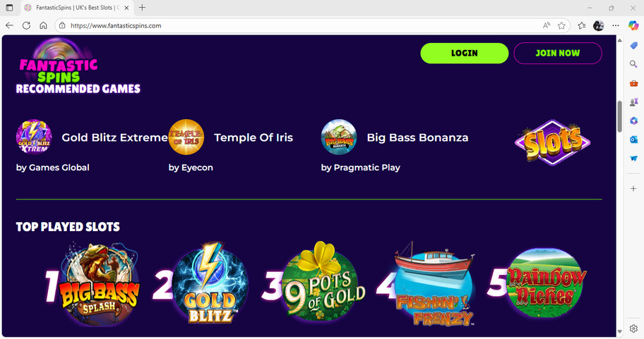 Fantastic Spins review | Up to 250 free spins on offer