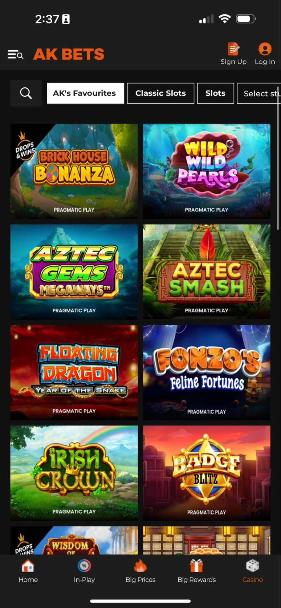 AK Bets casino review | Minimum 10 free spins after wagering £50