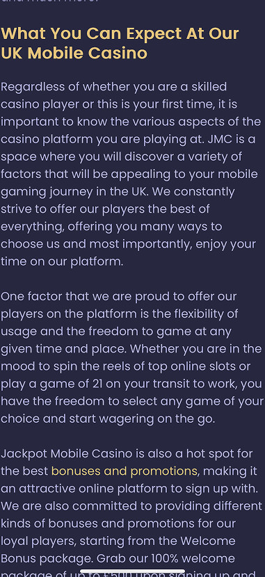 Jackpot Mobile Casino gallery image 6