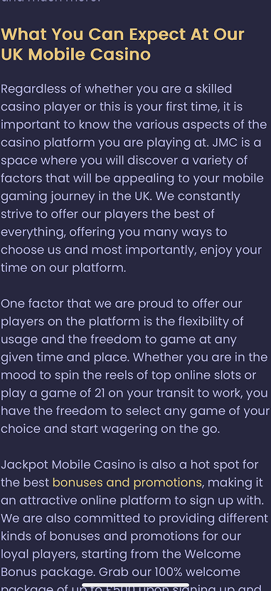 Jackpot Mobile Casino gallery image 6