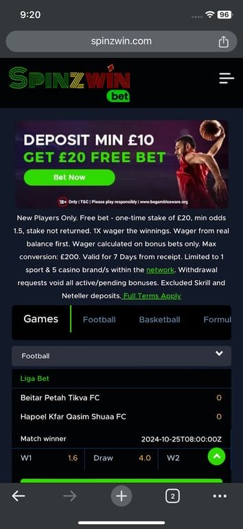 Spinzwin Bet bookmaker review: Everything you need to know