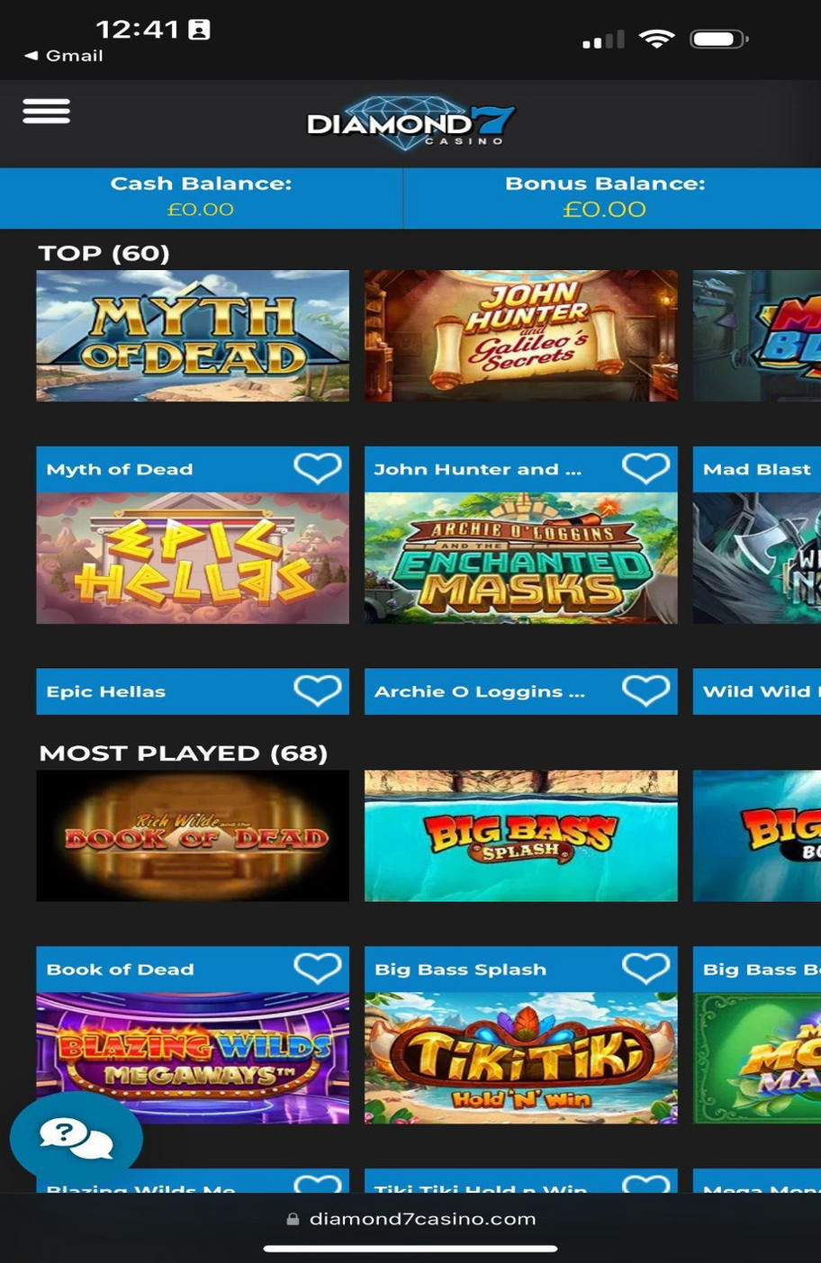 Diamond 7 Casino Review 2025: 100% bonus up to £100 + 100 free spins