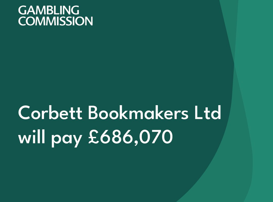 Corbett Bookmakers fined £686,000 by UKGC