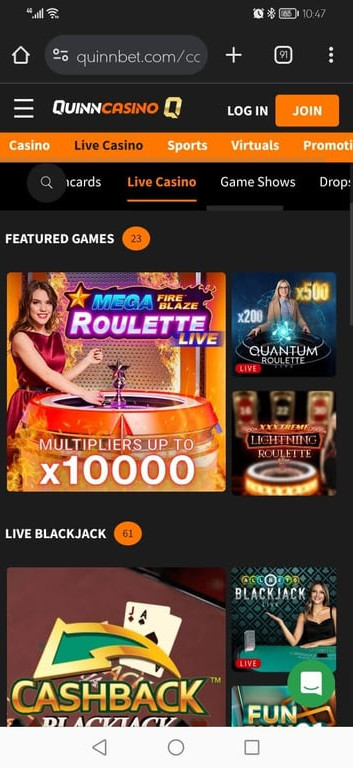 QuinnBet Casino gallery image 2