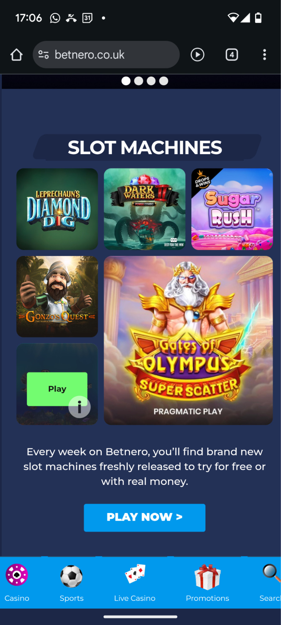 Betnero casino review | £100 & 100 free spins bonus | FIRST