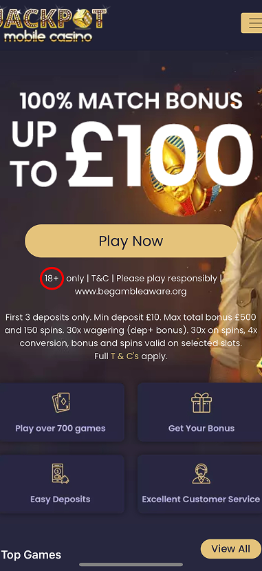 Jackpot Mobile Casino gallery image 1