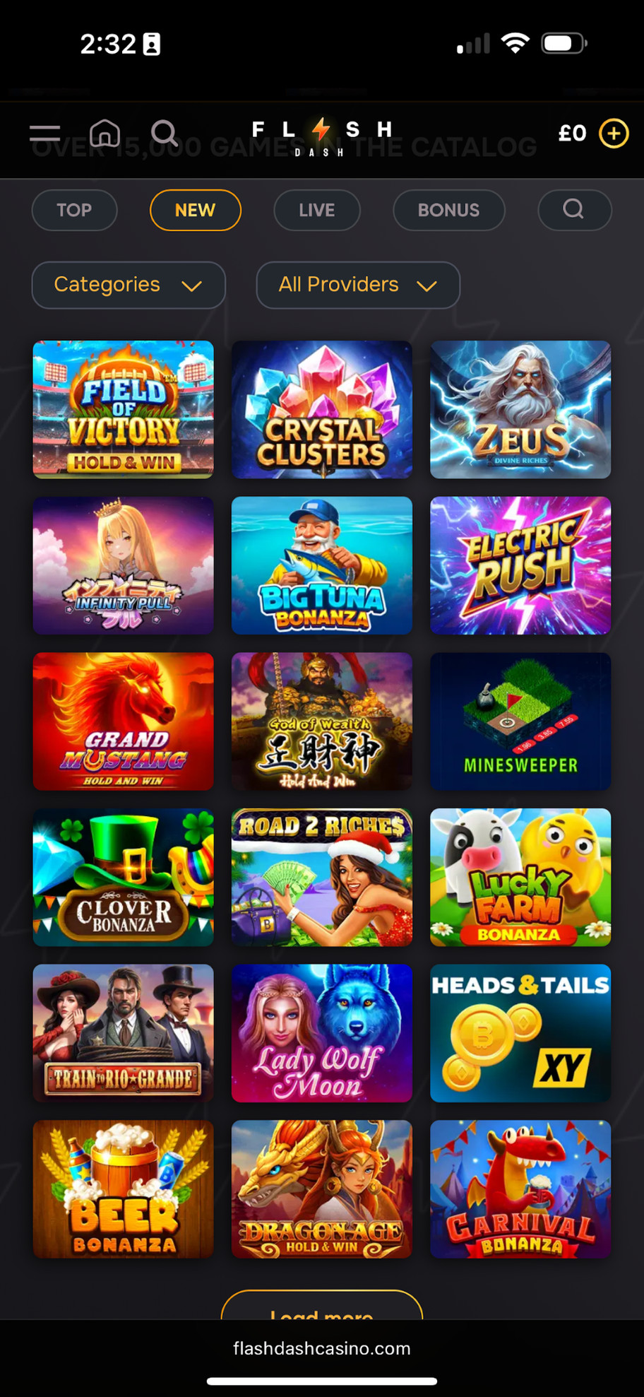 FlashDash Casino review | £1000 & 250 free spins | FIRST