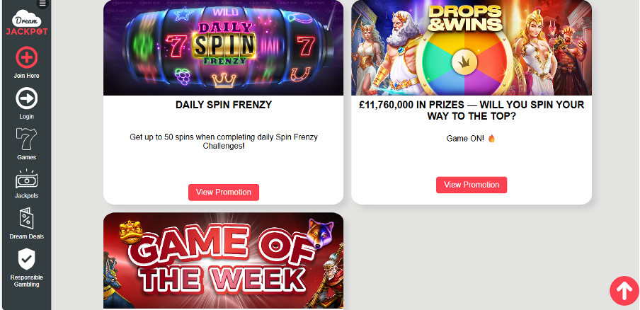 Dream Jackpot casino review | 50 free spins on your first deposit | FIRST