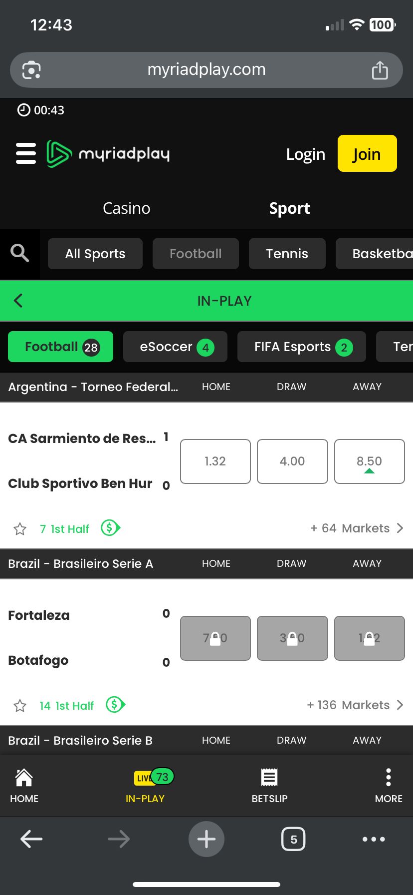 Myriad Play bookmaker review: Bet £15 Get £10