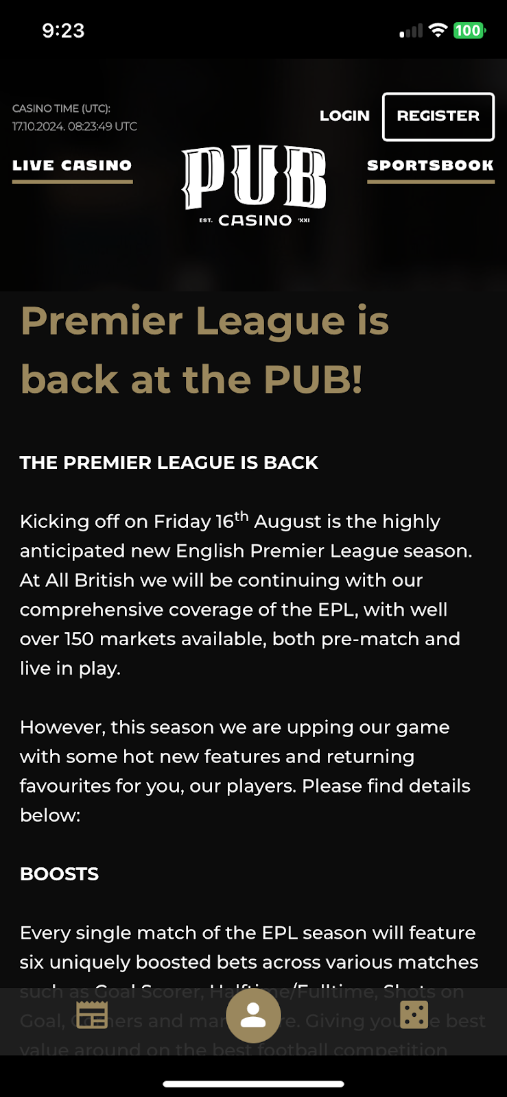 Pub Casino bookmaker review: Everything you need to know