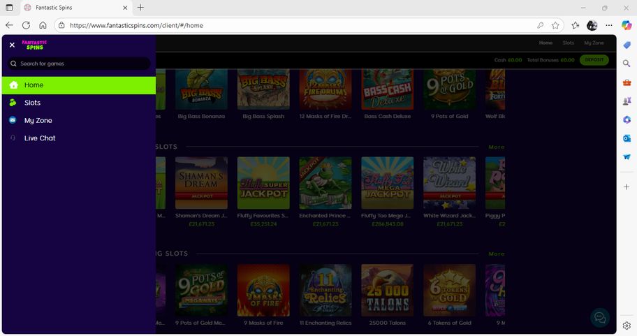 Fantastic Spins review | Up to 250 free spins on offer