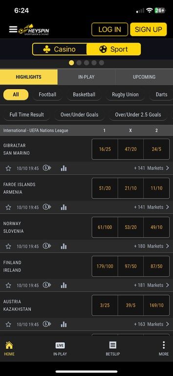 HeySpin bookmaker review: Everything you need to know