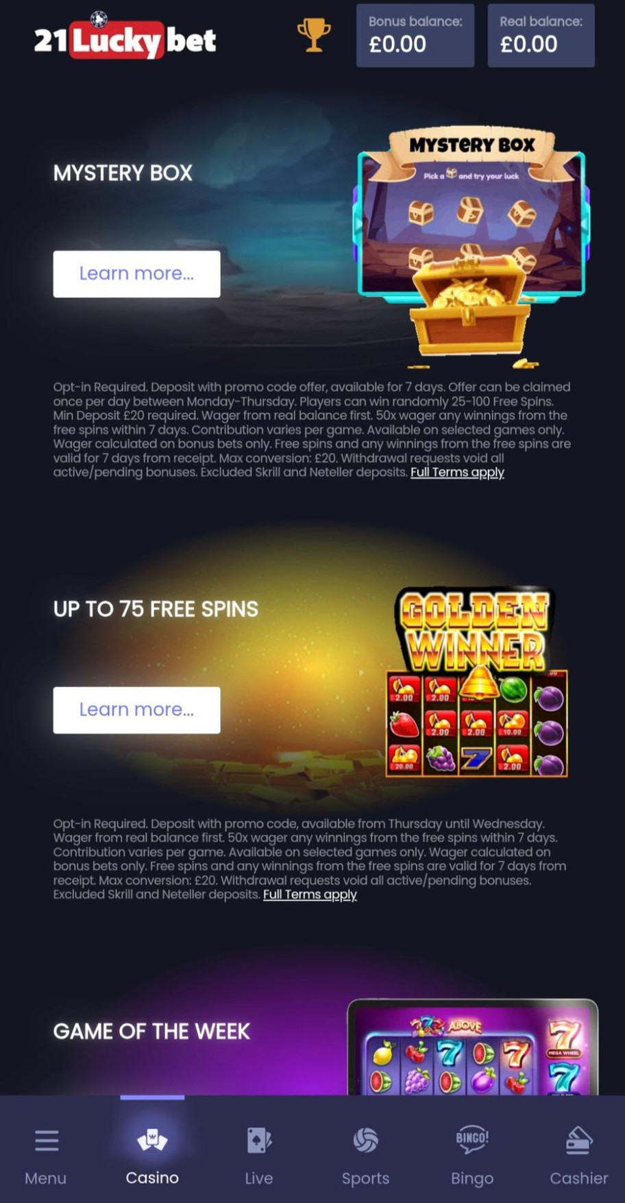 21LuckyBet Casino Review | Get £200 & 20 free spins | FIRST