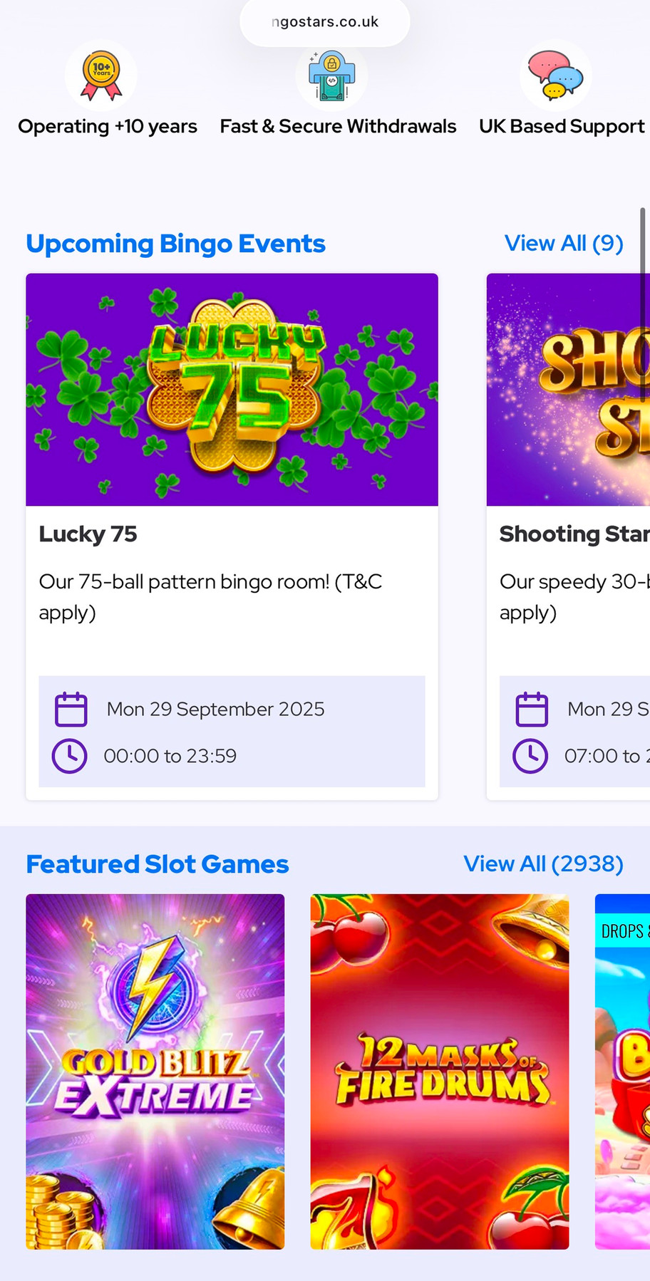 Bingostars casino review | 100% welcome bonus worth up to £50 plus 20 free spins | FIRST