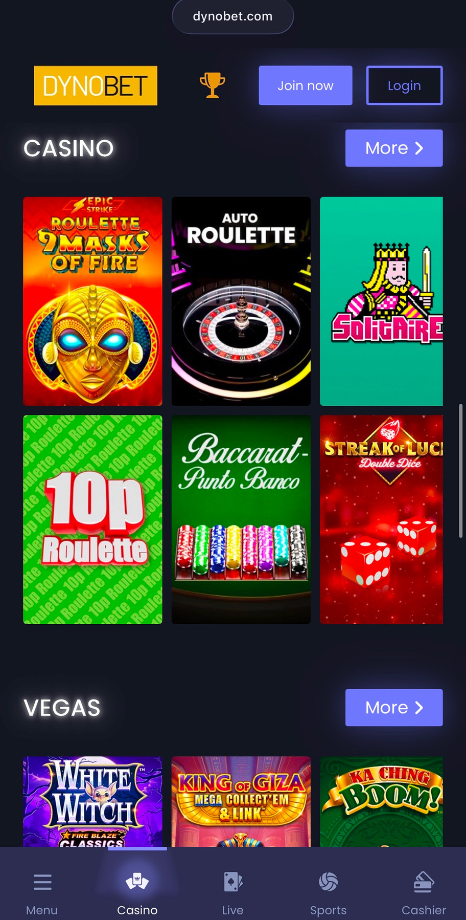 Dynobet casino review | 100% welcome bonus worth up to £100 + free spins | FIRST