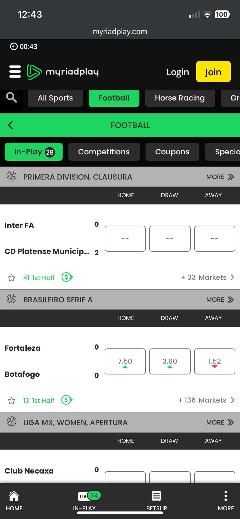 Myriad Play bookmaker review: Bet £15 Get £10