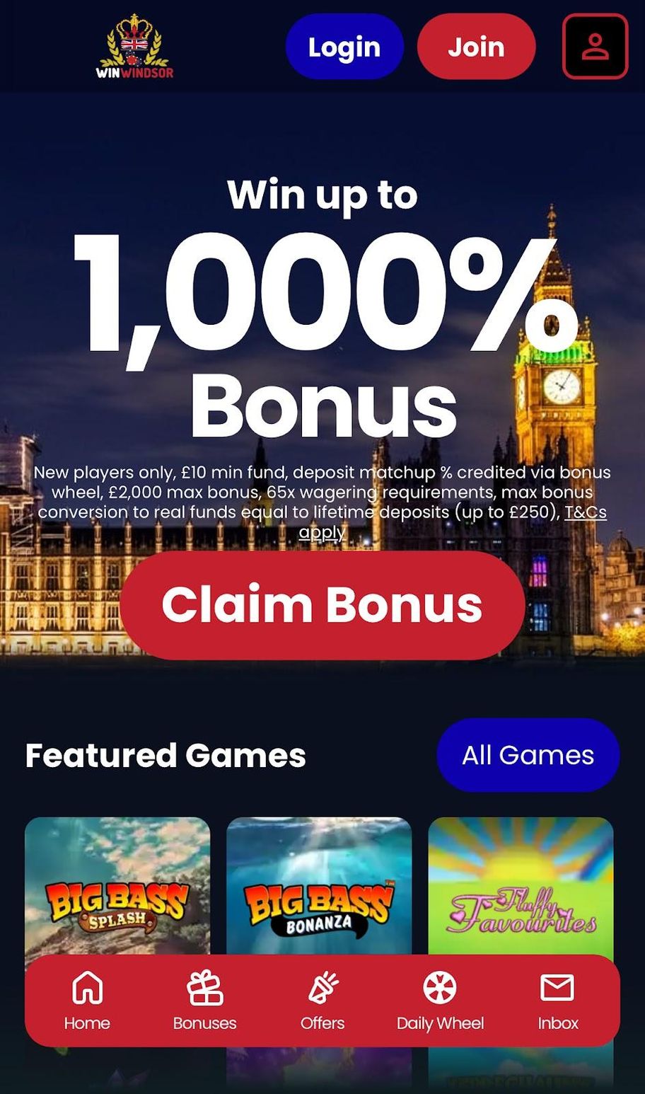 Win Windsor casino review | Free spin with up to 1000% match