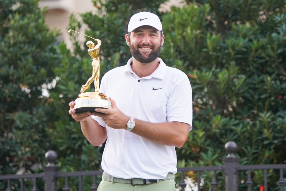 IMAGO In 2024, Scottie Scheffler became the first man to win the Players Championship back-to-back