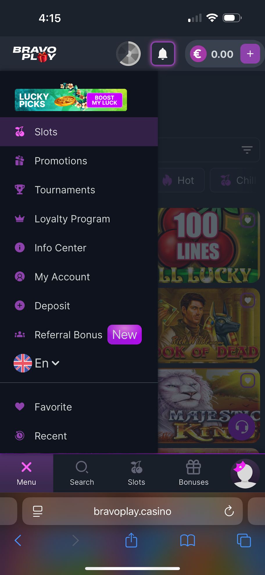 BravoPlay Casino Review | Up To €1000 + 50 Free Spins