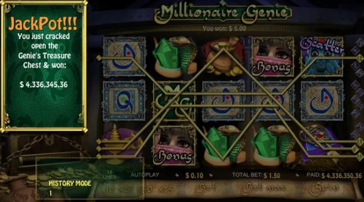 Lucky player wins £1m Millionaire Genie progressive jackpot