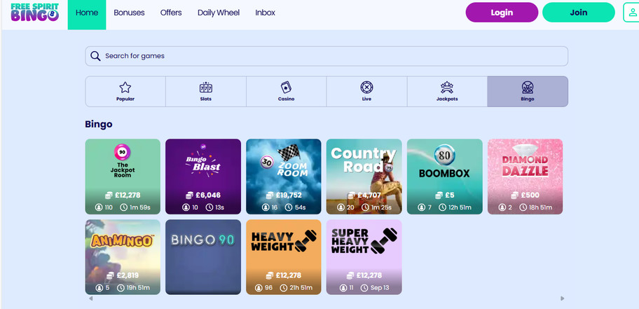 Free Spirit Bingo review | Win up to £6000 bonus | FIRST
